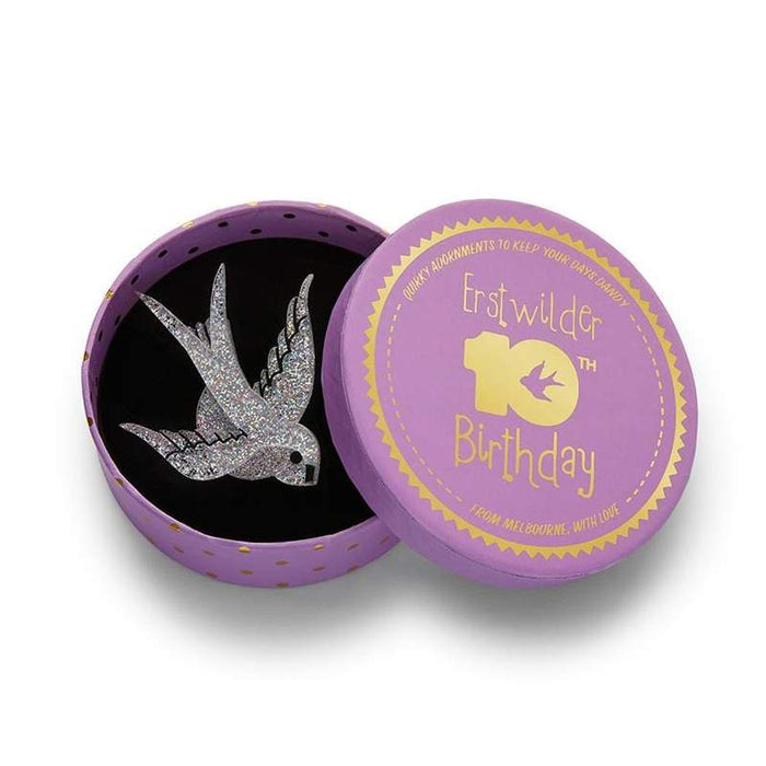 Erstwilder - Bluebird of Happiness Swallow Brooch (Silver) - 10th Birthday Fan Favorites (2021)