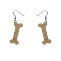 Erstwilder - Bones Glitter Resin Drop Earrings - Gold