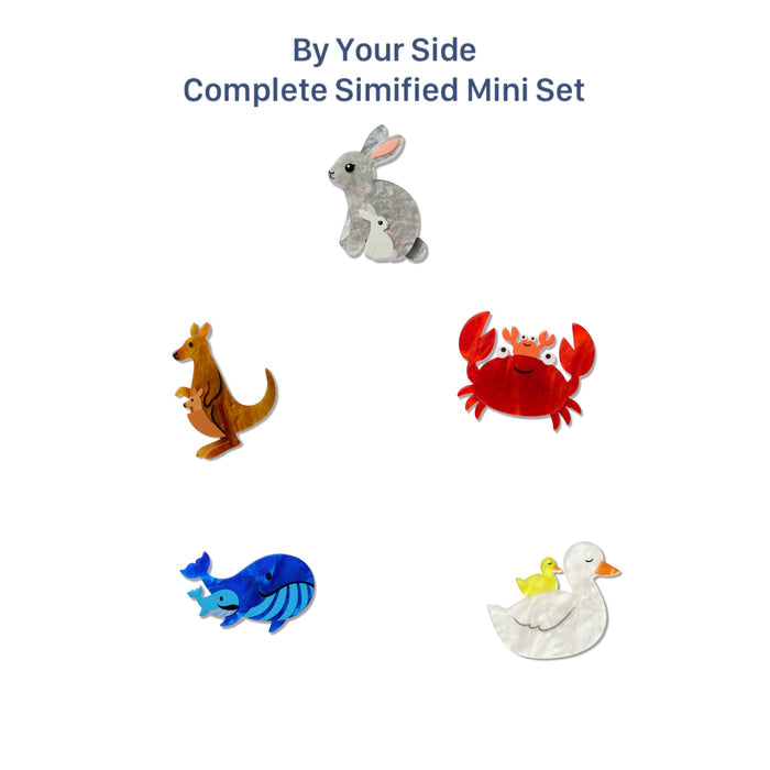 Erstwilder - Bunnies - Kangaroos - Whales - Crabs -Ducks Simplified Mini Brooch Set -  Side Your Side (2026)