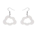 Erstwilder - Cloud Glitter Resin Drop Earrings - White