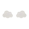 Erstwilder - Cloud Glitter Resin Stud Earrings - White