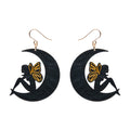 Erstwilder - Fairy Moon Drop Essential Earrings - Black