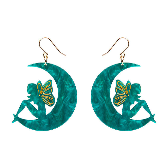 Erstwilder - Fairy Moon Drop Essential Earrings - Mint