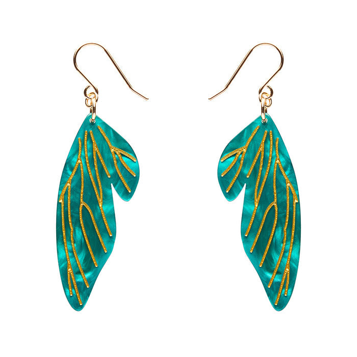 Erstwilder - Fairy Wing Drop Essential Earrings - Mint