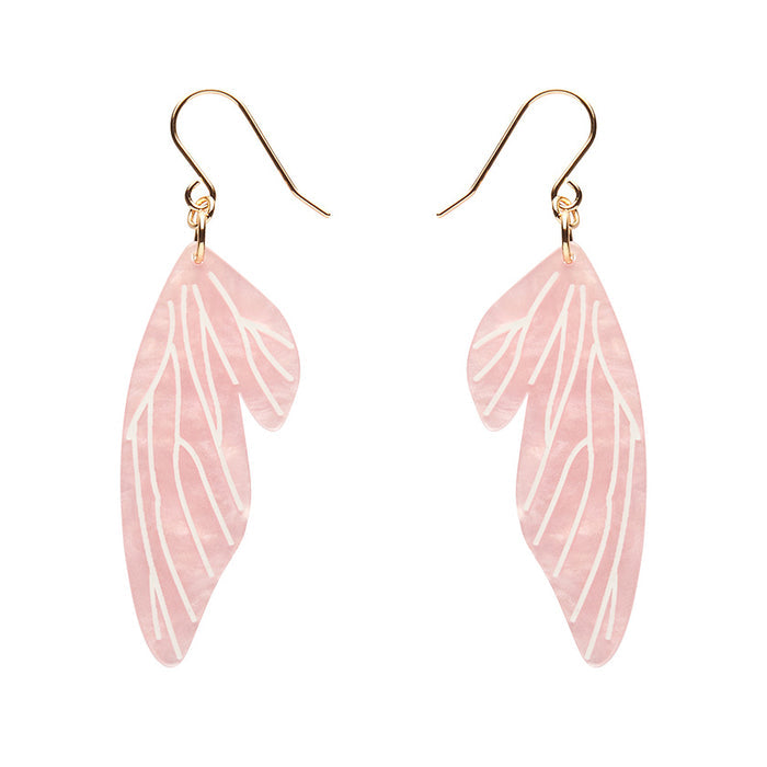 Erstwilder - Fairy Wing Drop Essential Earrings - Pink