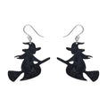 Erstwilder - Flying Witch Drop Earrings - Black - Haunted at Heart (2025)