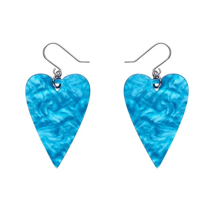 Erstwilder - From the Heart Essential Drop Earrings - Blue