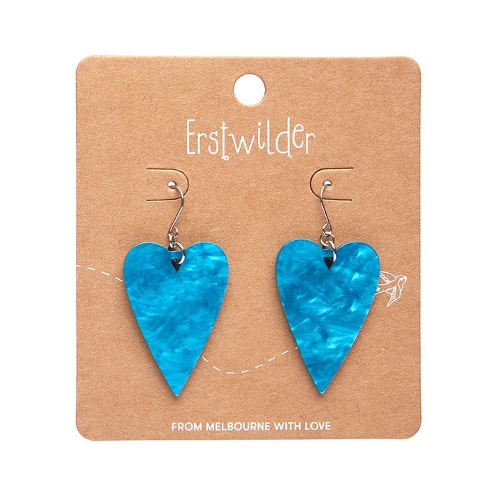 Erstwilder - From the Heart Essential Drop Earrings - Blue