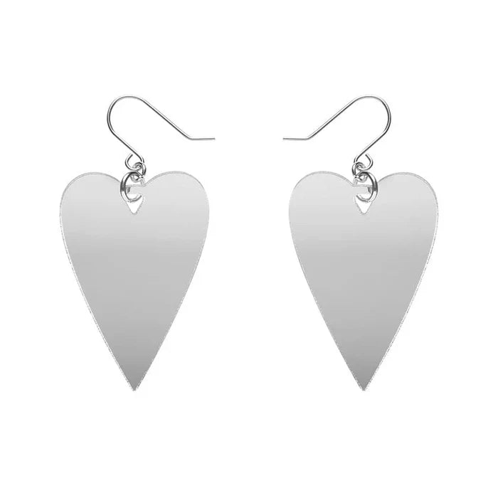 Erstwilder - From the Heart Essential Drop Earrings - Silver