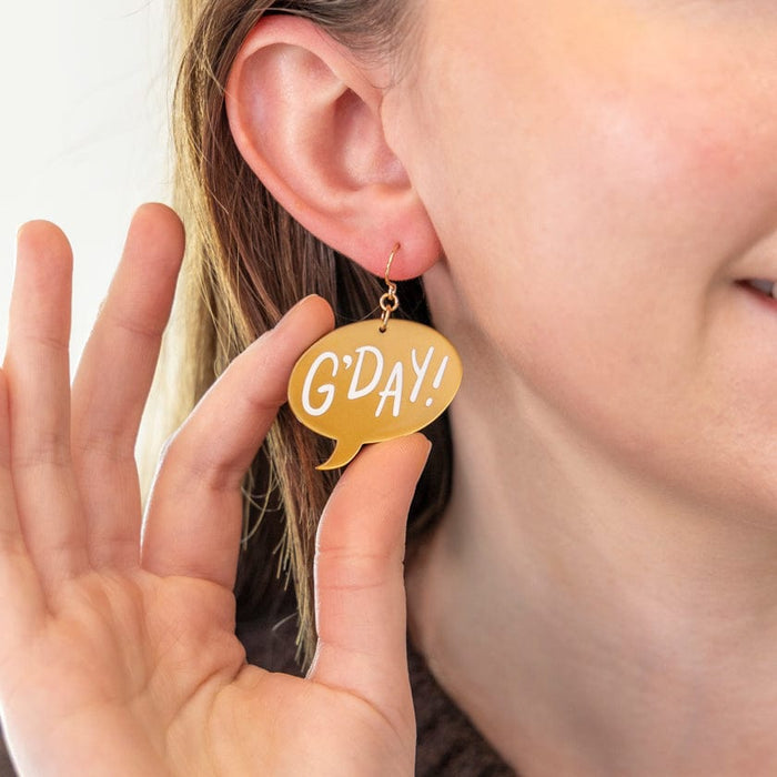 Erstwilder - G'DAY Drop Earrings - Gold - Australiana (2025)