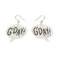 Erstwilder - G'DAY Drop Earrings - White  - Australiana (2025)