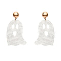 Erstwilder - Ghost Ripple Statement Earrings - White