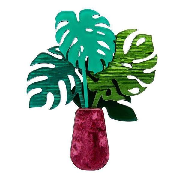 Erstwilder - Green Eyed Monster Monstera Brooch - In Full Bloom (2019)