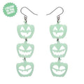 Erstwilder - Halloween Pumpkins Drop Earrings - Glow in the Dark - Haunted at Heart (2025)
