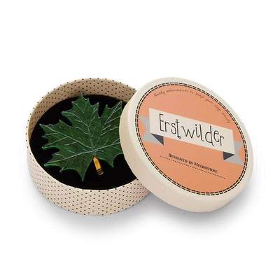 Erstwilder - King of Our Forest Green Maple Leaf Brooch - Fan Favorites (2018)