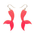 Erstwilder - Mermaid Tail Drop Essential Earrings - Hot Pink