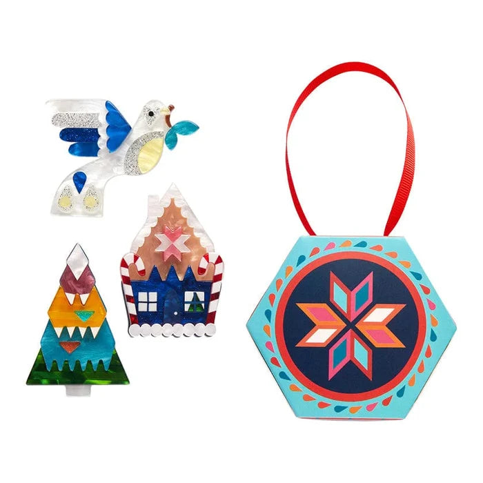 Erstwilder - Modern Holiday Mystery Mini Brooch - 3 Pack - (2022)