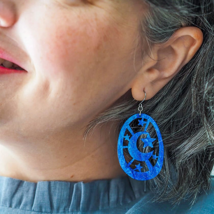 Erstwilder - Moonlight Drop Essential Earrings (Navy)