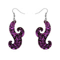 Erstwilder - Nouveau Chunky Glitter Resin Drop Earrings - Purple