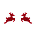 Erstwilder - Reindeer Ripple Stud Earrings - Red