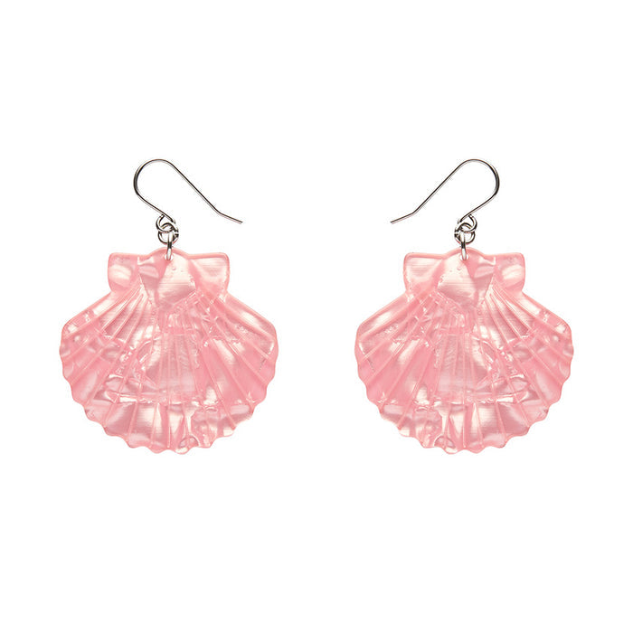 Erstwilder - Sea Shell Drop Earrings - Pale Pink