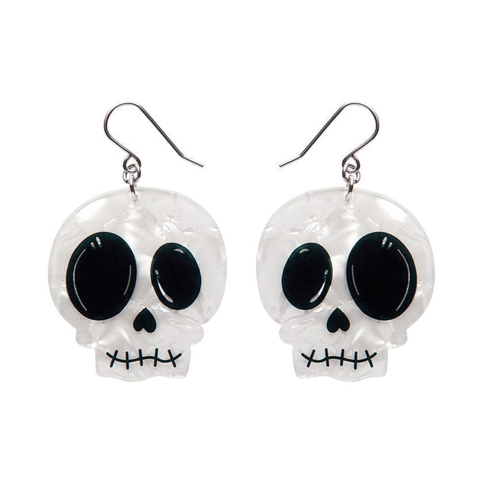 Erstwilder - Skull Drop Earrings (White) - Best of Halloween (2024)