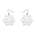 Erstwilder - Snowflake Ripple Drop Earrings - White
