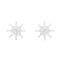 Erstwilder - Snowflake Ripple Stud Earrings - White