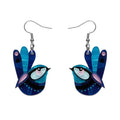 Erstwilder - The Splendid Fairy Wren Drop Earrings  - Pete Cromer III (2021)