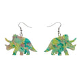 Erstwilder - Triceratops Mottled Drop Earrings - Green
