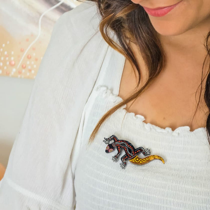 Erstwilder Goanna Jurutu Lizard Brooch - Brooke Sutton (2026)