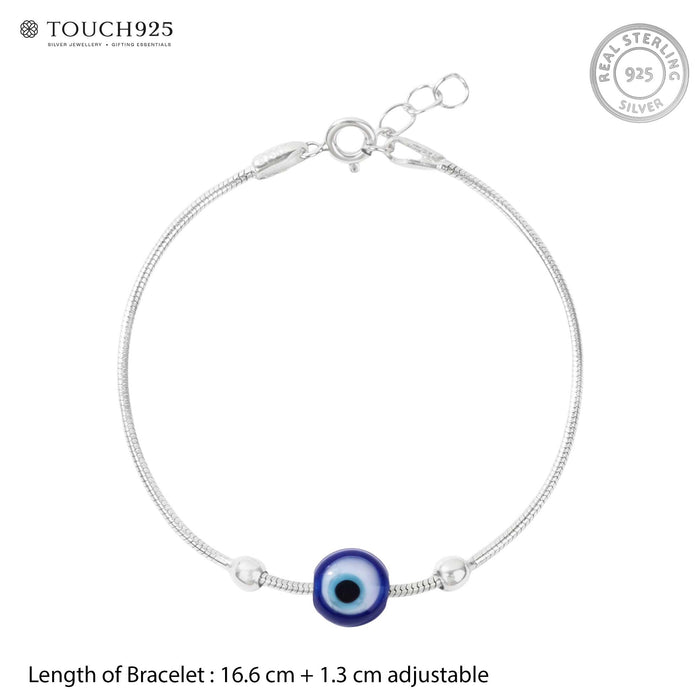 Evil Eye Snake Chain Bracelet