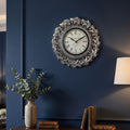 Feathered Leaf 999 Silver Circular Wall Clock