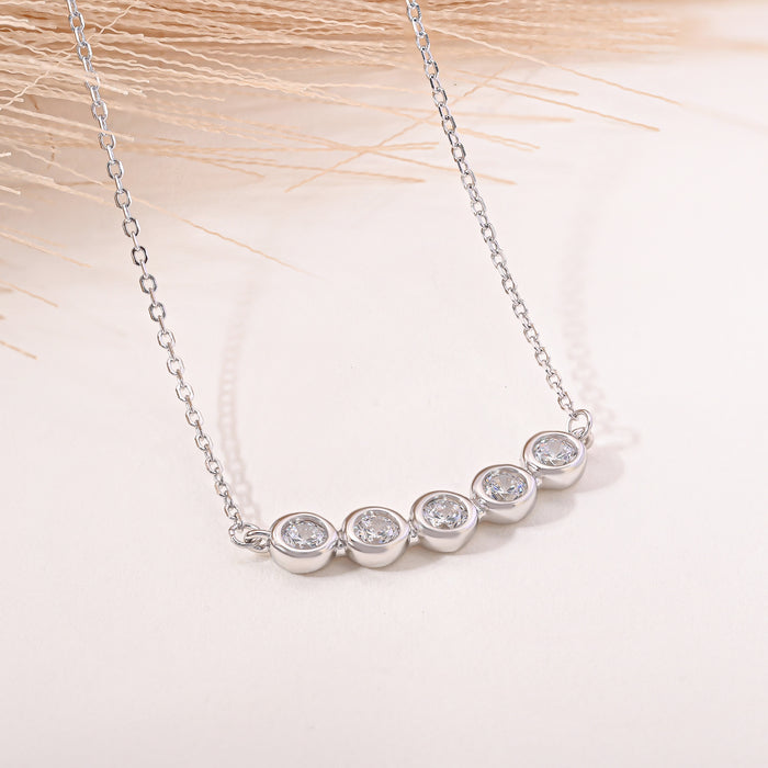 Five Stone Bar Necklace