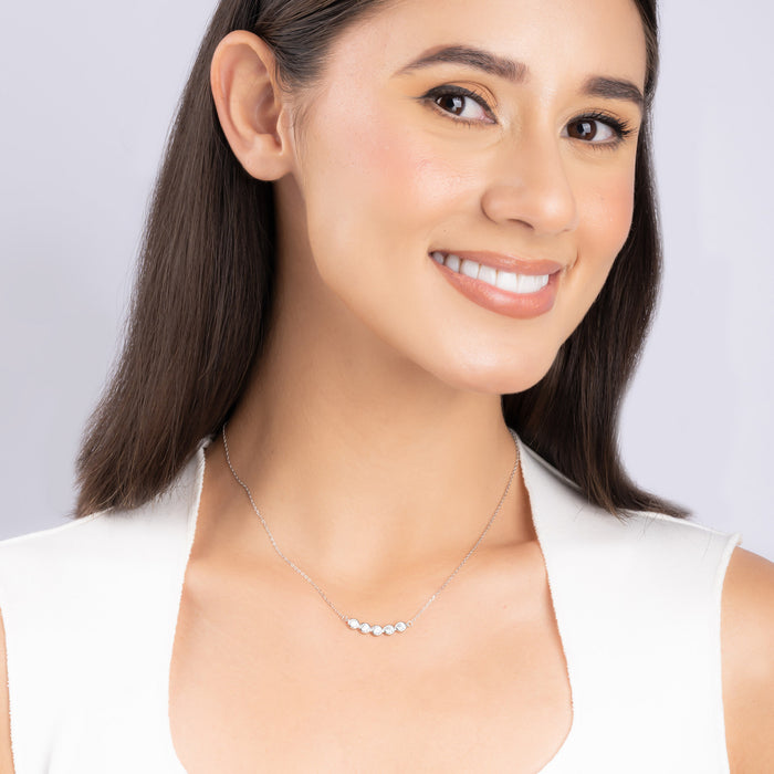 Five Stone Bar Necklace