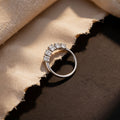 Five-Stone Zircon Helix Hoop Earring