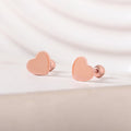 Flat Heart Stud Earring