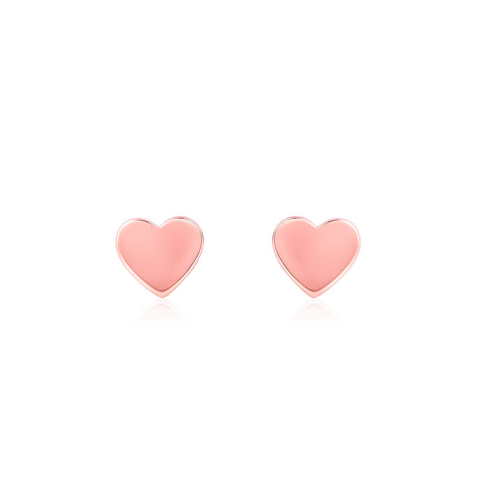 Flat Heart Stud Earring