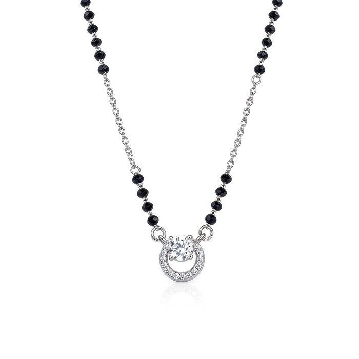 Floating Solitaire Halo Mangalsutra