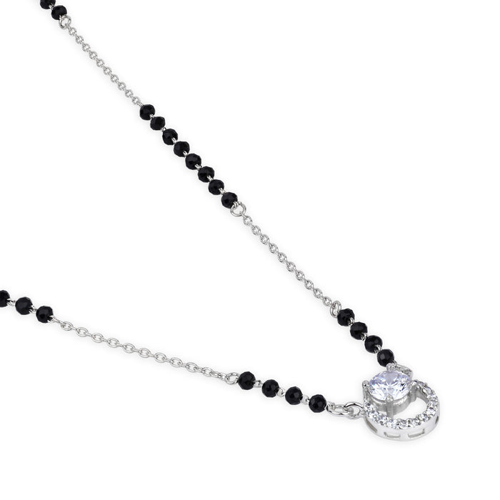 Floating Solitaire Halo Mangalsutra