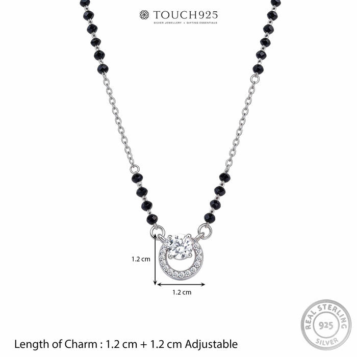 Floating Solitaire Halo Mangalsutra