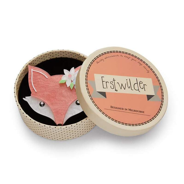 Flora Fox Face Brooch (Pink) - Erstwilder Fan Favorites (2019)