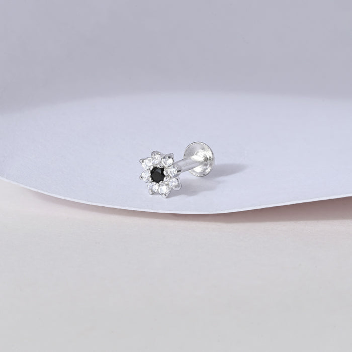 Floral Bloom Silver Nose Pin