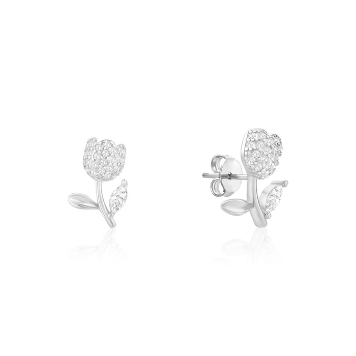 Floral Studs CZ Earrings