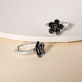 Floret Oxidized Toe Ring