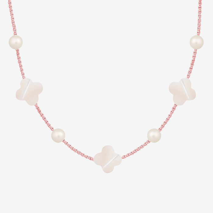 Flowers & Pearls Necklace