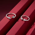 Geometric Pyramid Open Toe Ring