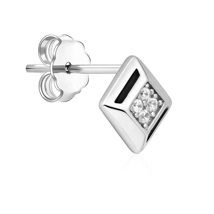 Geometric Quad-Stone Stud
