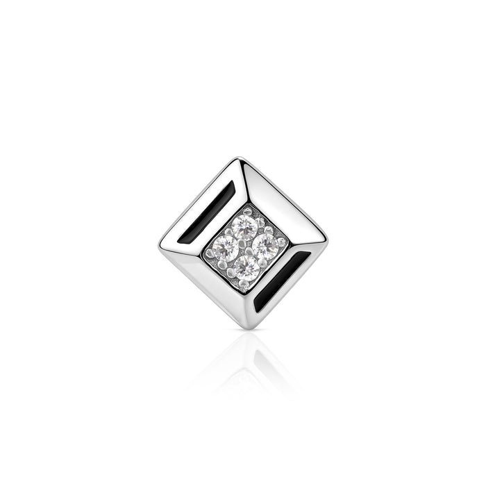 Geometric Quad-Stone Stud