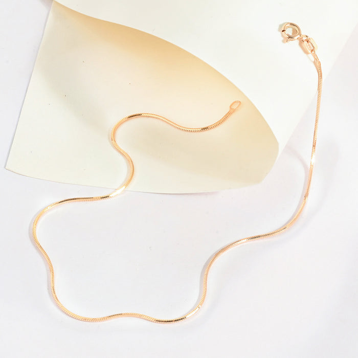Gleam Line Silver Anklet